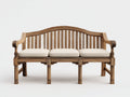 Panche da giardino - Legno massello-Tessuto - 178x68x96 cm - Marrone noce-Avorio - Stile coloniale
