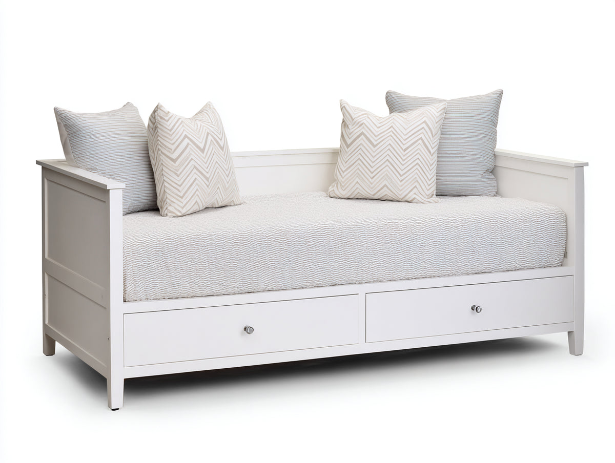 Divano letto - Legno - 205x99x86 cm - Bianco - Stile contemporaneo