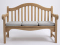 Panche da giardino - Legno massello-Tessuto - 164x65x92 cm - Rovere chiaro-Grigio perla - Stile tradizionale