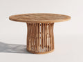 Tavolo da giardino - Teak - 110x110x76 cm - Marrone naturale - Stile boho
