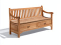 Panche da giardino - Teak - 166x66x92 cm - Marrone teak - Stile funzionale