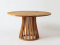 Tavolo da giardino - Teak - 116x116x76 cm - Marrone dorato - Stile organico