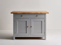 Credenza - Legno-MDF - 94x52x91 cm - Grigio-Rovere naturale - Stile country con piano d'appoggio e contenitore