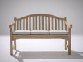 Panche da giardino - Legno massello-Tessuto - 170x67x94 cm - Legno naturale-Grigio chiaro - Stile classico
