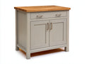 Credenza - Legno-MDF - 96x52x92 cm - Tortora-Rovere naturale - Stile farmhouse con contenitore