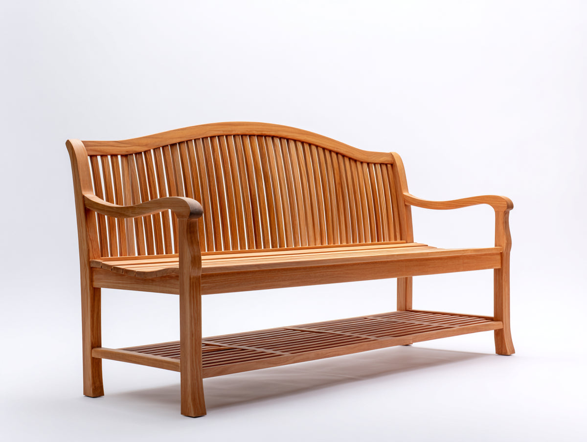 Panche da giardino - Teak - 162x64x91 cm - Marrone miele - Stile classico