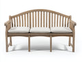 Panche da giardino - Rovere-Tessuto - 179x68x95 cm - Rovere sbiancato-Bianco avorio - Stile country