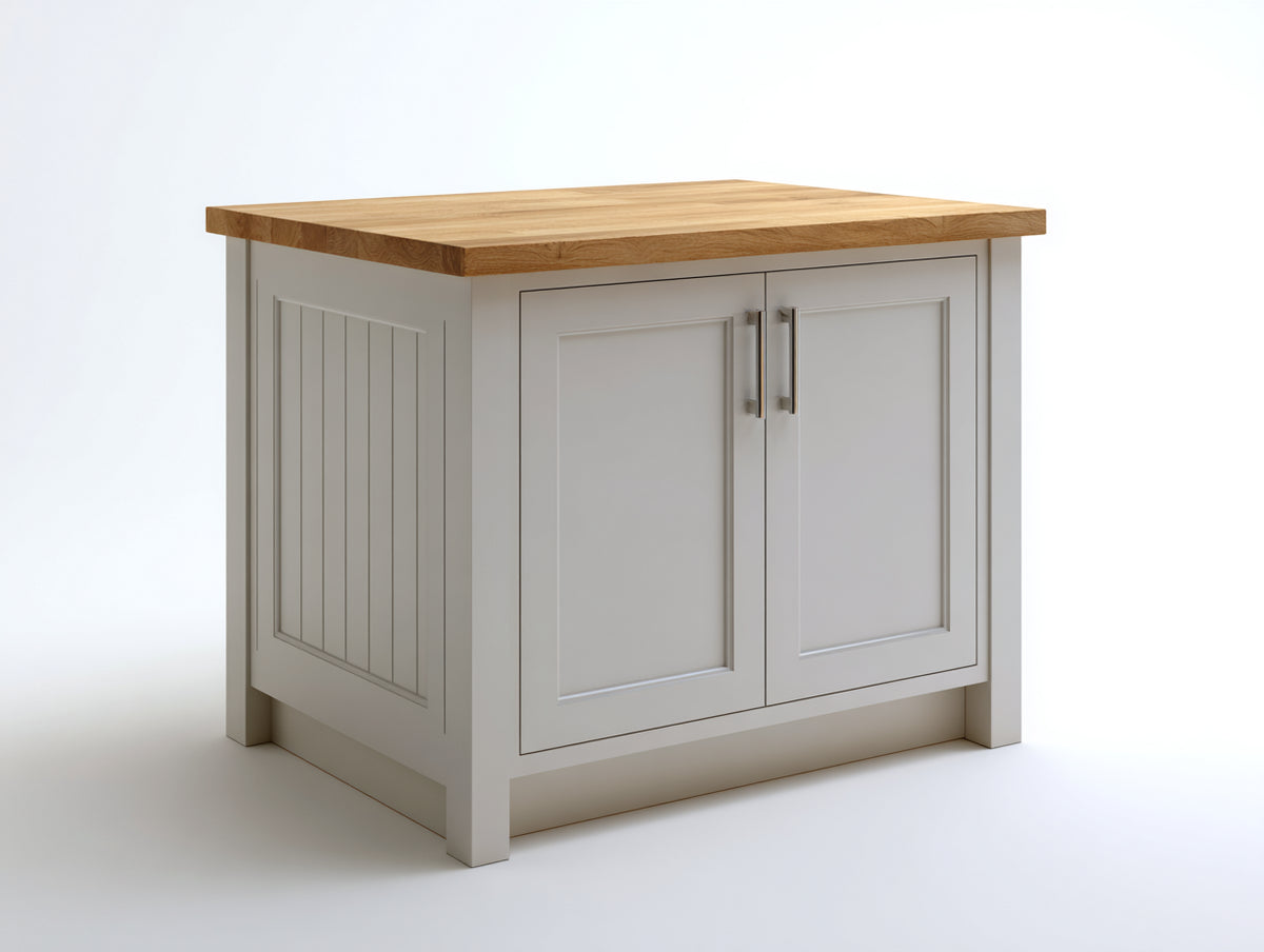 Credenza - Legno-MDF - 98x54x91 cm - Greige-Rovere naturale - Stile country contemporaneo con contenitore